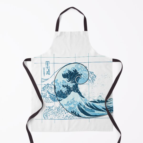 Item preview, Hokusai Meets Fibonacci, Blue designed and sold by SymbolGrafix.