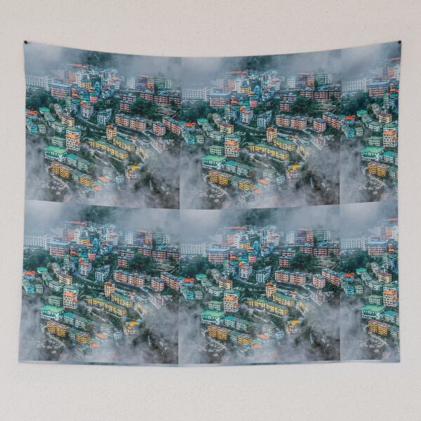 Item preview, Beautiful Colourful Houses on Hill....!! designed and sold by VIVEK KUMAR RAI.