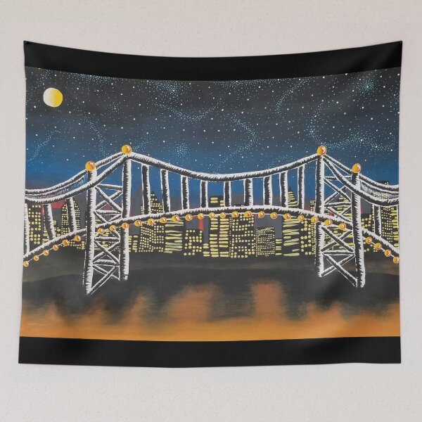 Item preview, City of Bridges Painting designed and sold by Arianna Khalil.