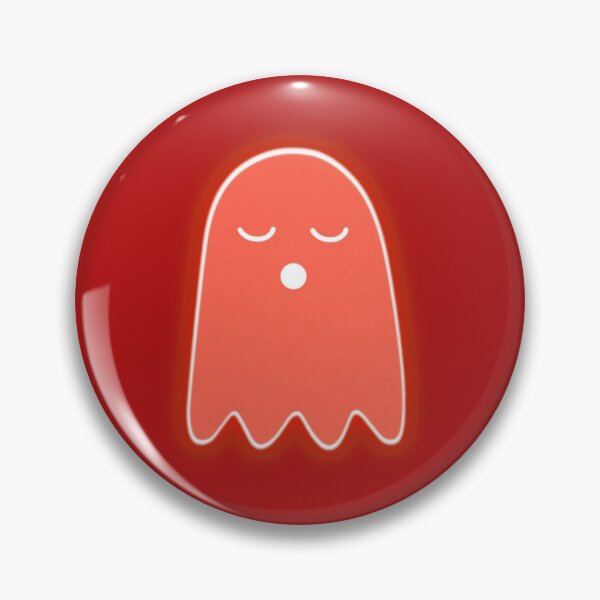 Item preview, Neon red Halloween ghost sticker designed and sold by Duxt.