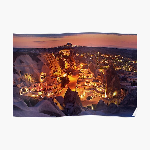 Sunset in cappadocia Poster