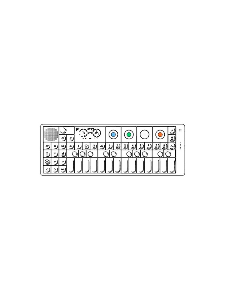 Thumbnail 4 of 4, iPhone Case, OP1 Keyboard With Color Essential designed and sold by RetroDesignss.