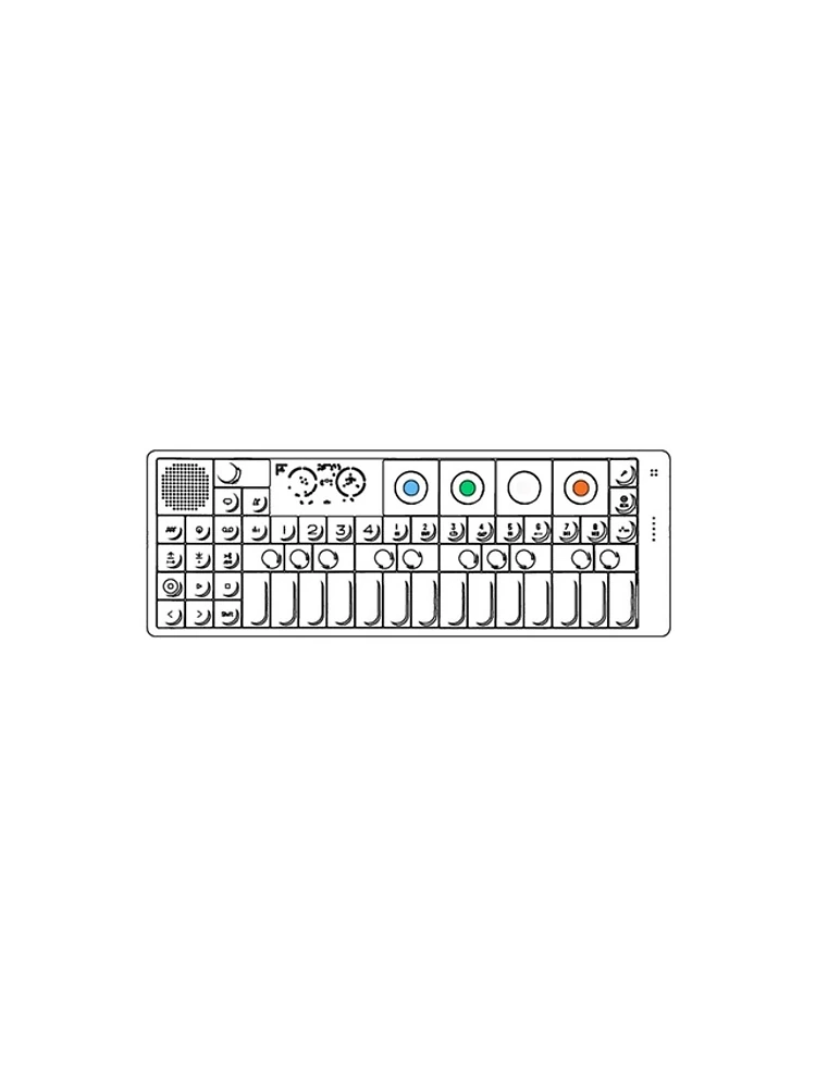 Thumbnail 4 of 4, iPhone Case, OP1 Keyboard With Color Essential designed and sold by RetroDesignss.