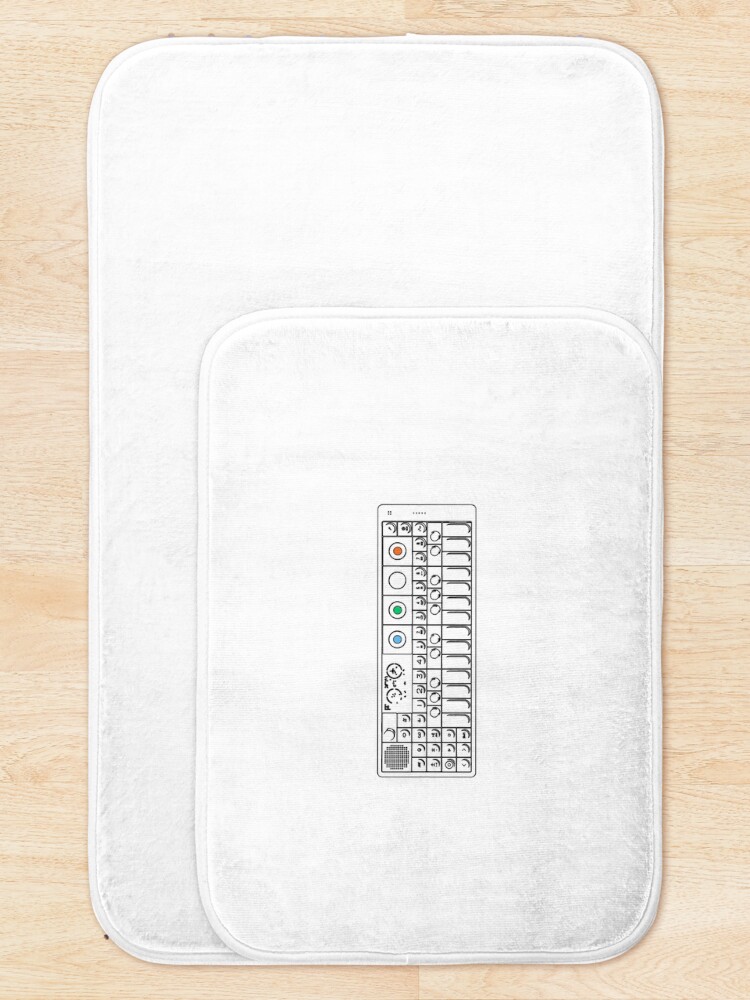 Thumbnail 5 of 6, Bath Mat, OP1 Keyboard With Color Essential designed and sold by RetroDesignss.