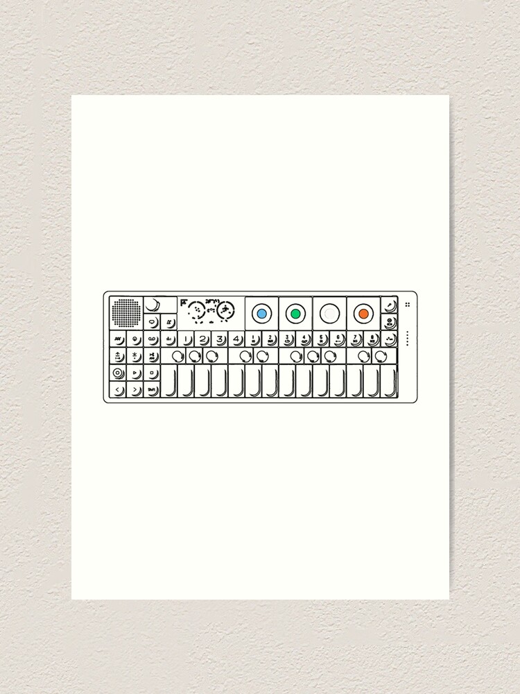 Thumbnail 1 of 3, Art Print, OP1 Keyboard With Color Essential designed and sold by RetroDesignss.