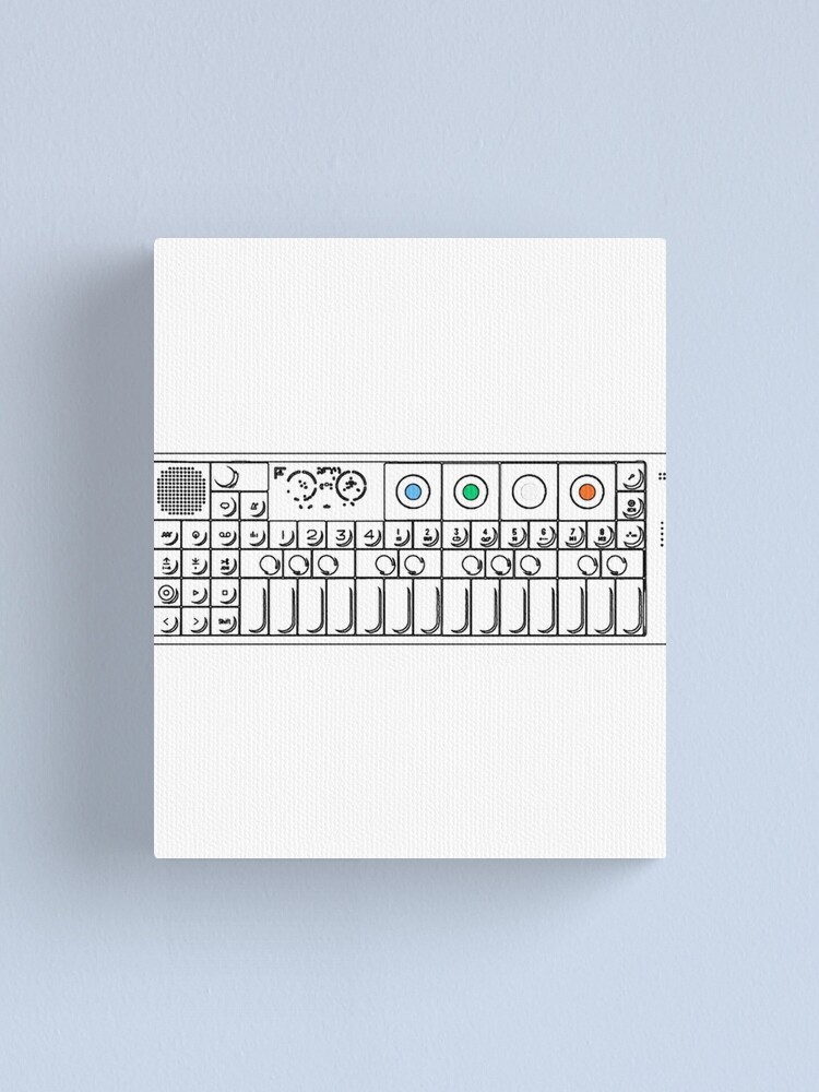 Thumbnail 1 of 3, Canvas Print, OP1 Keyboard With Color Essential designed and sold by RetroDesignss.