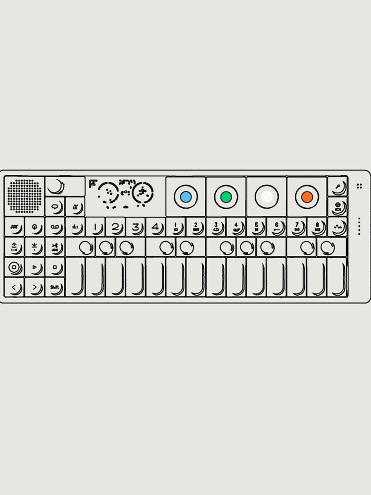 Thumbnail 6 of 6, Premium Oversized Sweatshirt, OP1 Keyboard With Color Essential designed and sold by RetroDesignss.