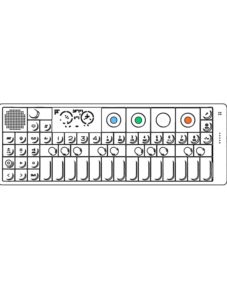 Thumbnail 4 of 4, Boxy T-Shirt, OP1 Keyboard With Color Essential designed and sold by RetroDesignss.