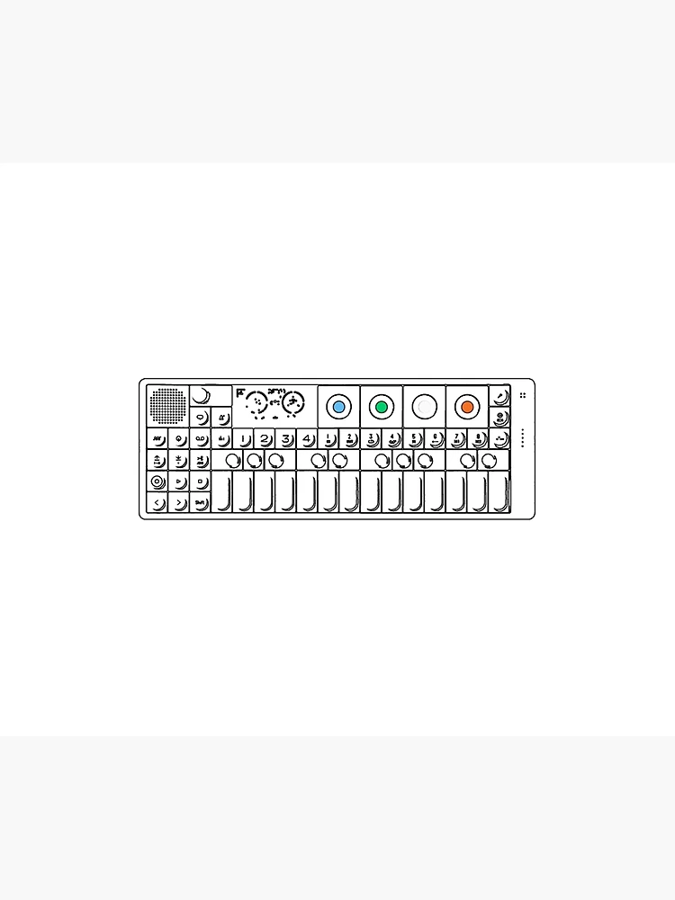 Thumbnail 6 of 6, Throw Blanket, OP1 Keyboard With Color Essential designed and sold by RetroDesignss.