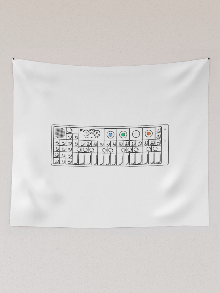 Thumbnail 2 of 3, Tapestry, OP1 Keyboard With Color Essential designed and sold by RetroDesignss.