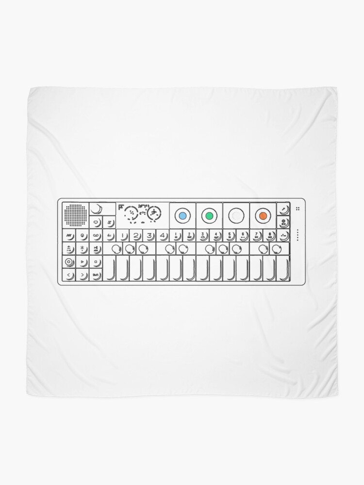 Thumbnail 2 of 3, Scarf, OP1 Keyboard With Color Essential designed and sold by RetroDesignss.