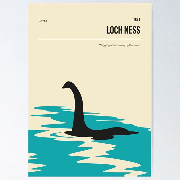 Item preview, Loch Ness Scotland Cryptid Book Cover Poster designed and sold by Stadify.
