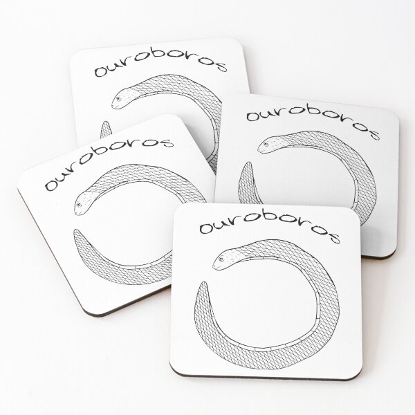 Item preview, Ouroboros snake symbol with text designed and sold by lavender-cat.