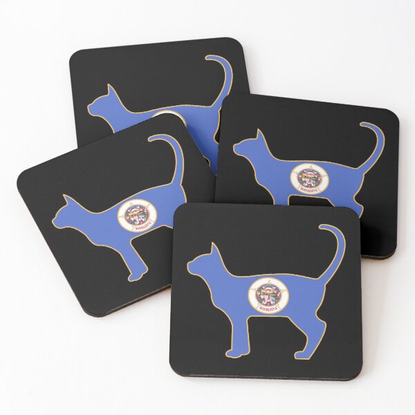 Item preview, State of Minnesota Flag for Cat Lovers 2 designed and sold by Gsallicat.
