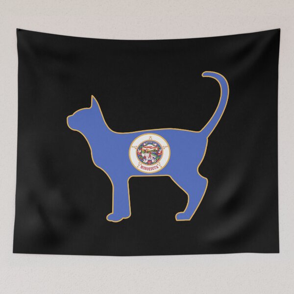 Item preview, State of Minnesota Flag for Cat Lovers 2 designed and sold by Gsallicat.