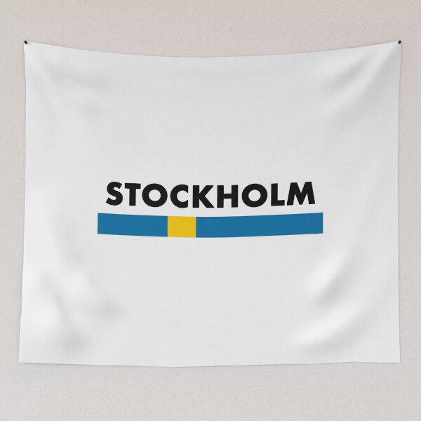 Item preview, Stockholm Flag Minimalist designed and sold by RetroDesignss.