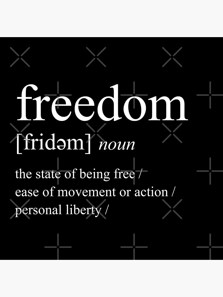 "Freedom definition" Poster for Sale by SillyLilly Redbubble