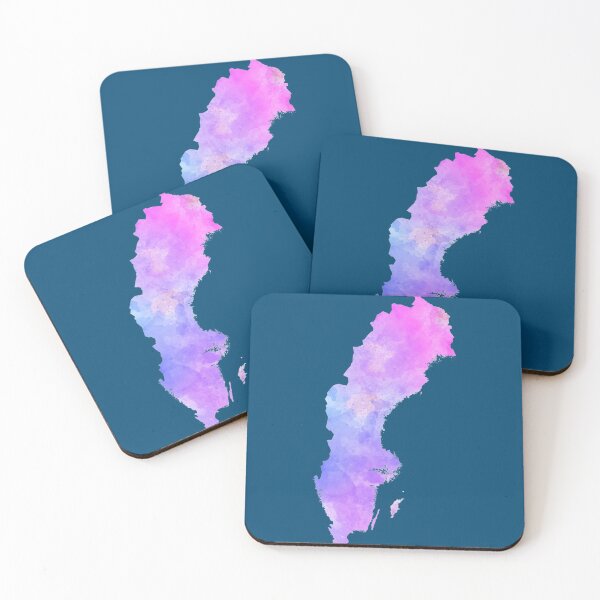 Item preview, Sweden Map Watercolor Purple Shades designed and sold by RetroDesignss.