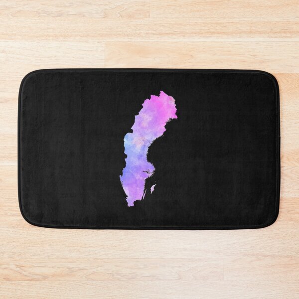 Item preview, Sweden Map Watercolor Purple Shades designed and sold by RetroDesignss.