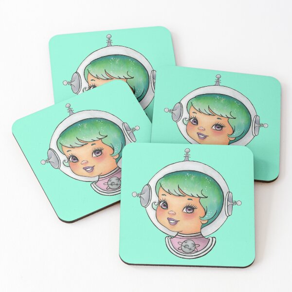 Item preview, Retro Vintage Space Girl designed and sold by ComicKitsch.