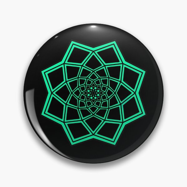Item preview, Mandala star neon green color designed and sold by MimiGameDraw.