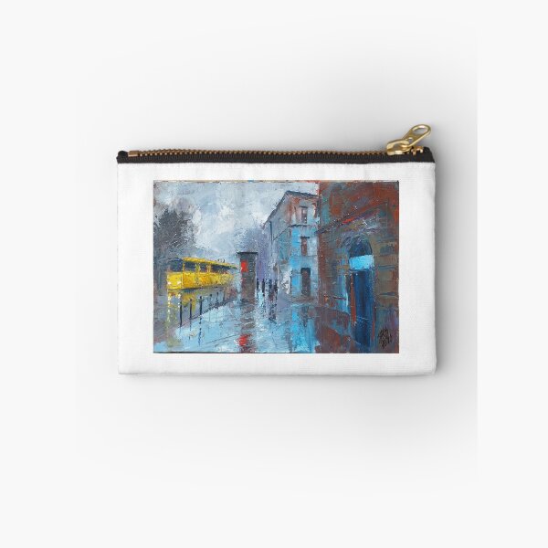 Item preview, Yellow tram in rainy Budapest designed and sold by SiposLorandArt.