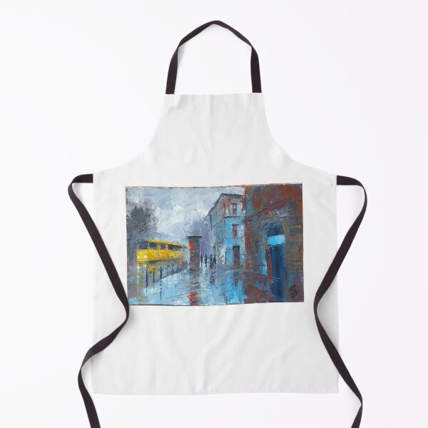 Item preview, Yellow tram in rainy Budapest designed and sold by SiposLorandArt.