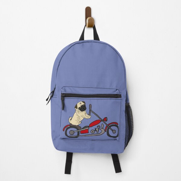 Item preview, Funny Pug Dog Riding Motorcycle Cartoon designed and sold by Nature's Fancy.