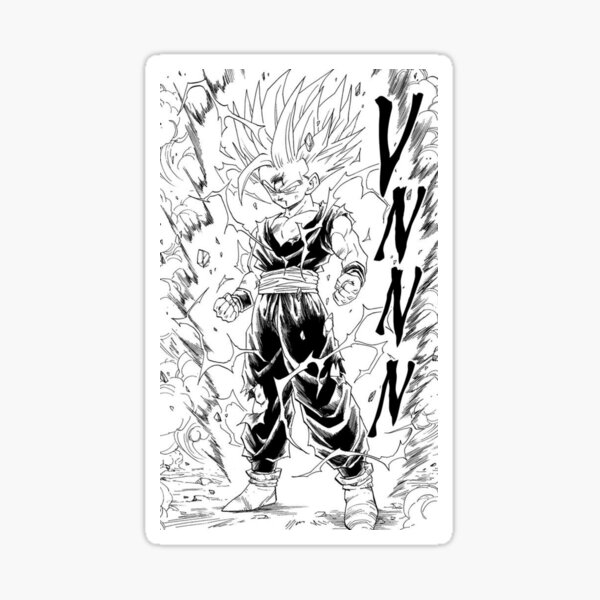 Goku and Gohan Manga Sticker for Sale by SenorFiredude