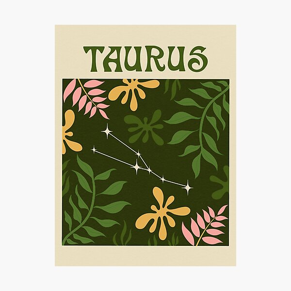 Abstract Taurus Zodiac Photographic Print