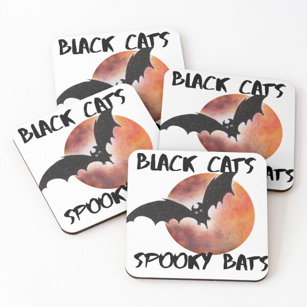 Item preview, Black cats and spooky bats in the moonlight designed and sold by DoloresAlaire.