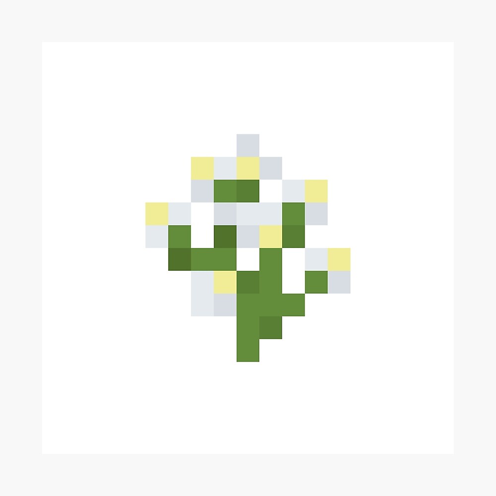 Minecraft Azure Bluet Flower  Poster for Sale by Ink-ka | Redbubble