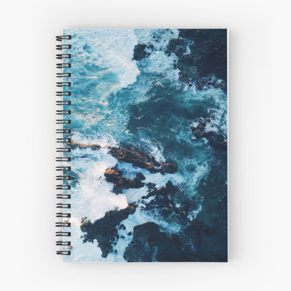 Item preview, Ocean Blue waves Crashing into Lava Rocks designed and sold by KuroiVisuals.