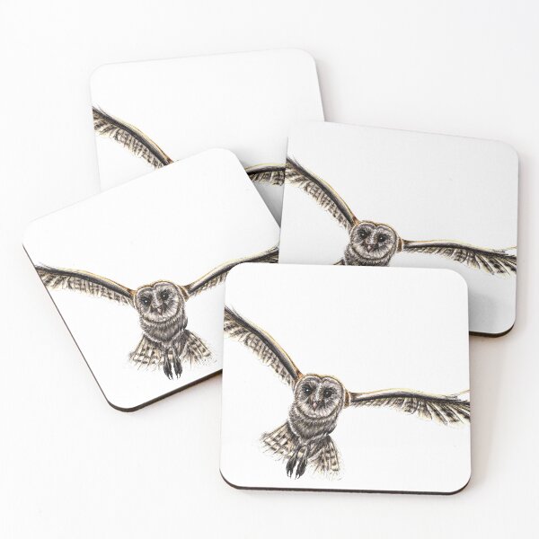 Item preview, Barn owl flying colour designed and sold by LorenDowding.
