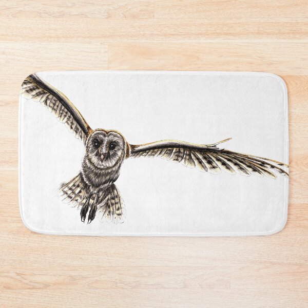 Item preview, Barn owl flying colour designed and sold by LorenDowding.