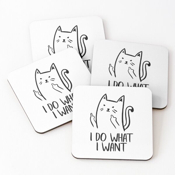 Item preview, I do what I want funny cat designed and sold by Trenddesigns24.