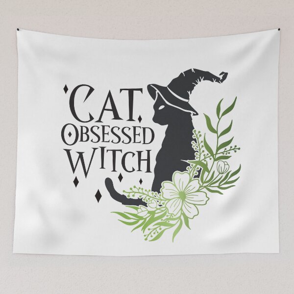 Item preview, Cat Obsessed Witch - Halloween designed and sold by LarrysDesigns.