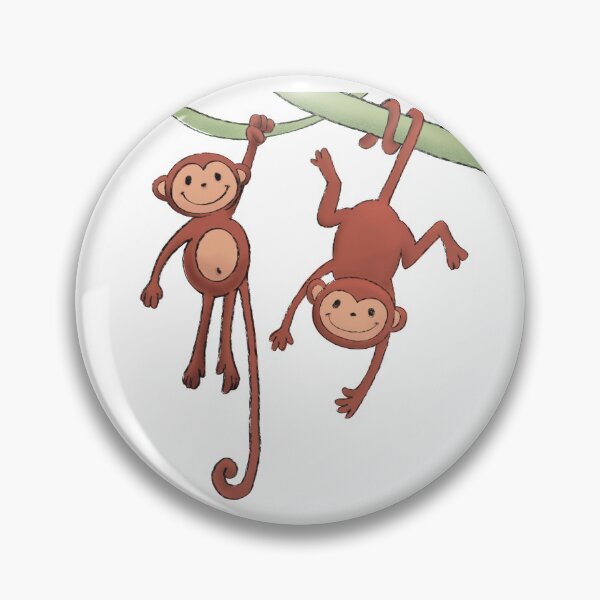 Item preview, Two little monkeys designed and sold by HolguinArt.
