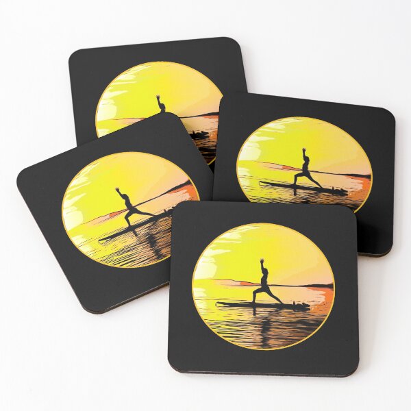 Item preview, Paddleboard Sunset Yoga designed and sold by Lucky-Devil.
