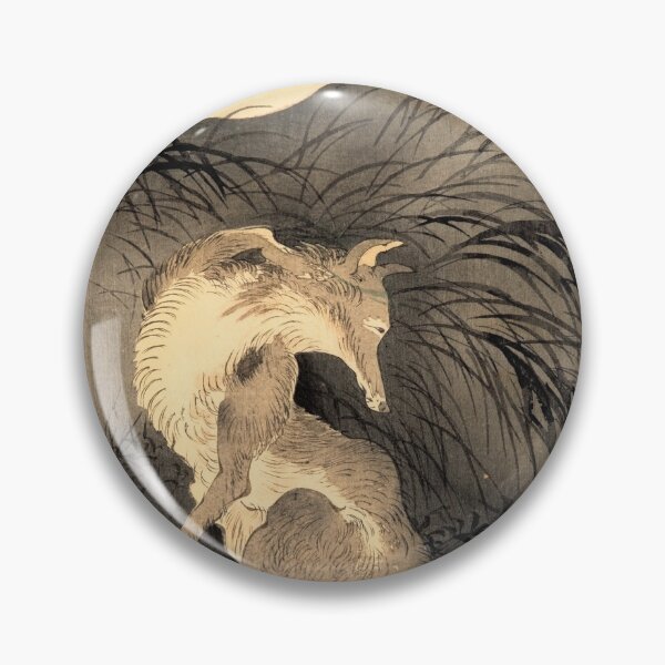 Item preview, Musashi Plain Full Moon With Fox By Tsukioka Yoshitoshi designed and sold by JDesigningMO.