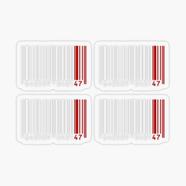 Agent 47 Barcode Stickers Redbubble