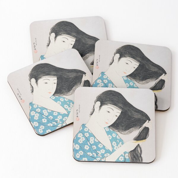 Item preview, Painting Woman Combing Her Hair by Goyō Hashiguchi designed and sold by PLOVERDARK.