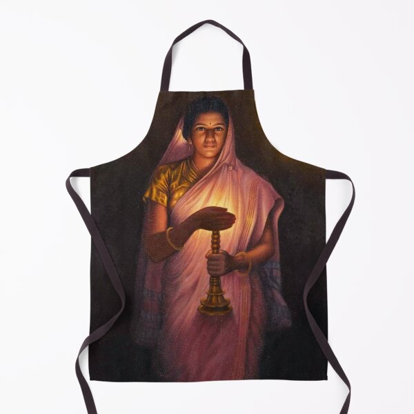 Item preview, Lady Holding A Lamp By Raja Ravi Varma designed and sold by JDesigningMO.