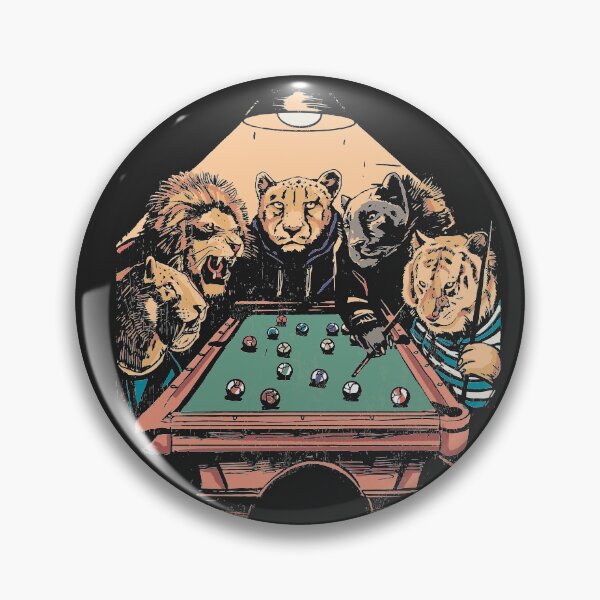 Artikelvorschau, Big Cat Billiards // Funny Parody Painting entworfen und verkauft von SLAG-Creative.