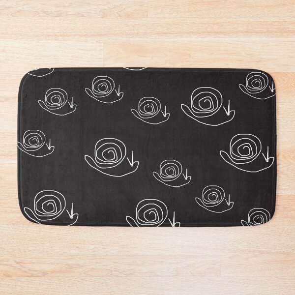 Item preview, white snail on black designed and sold by kim tang.