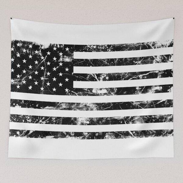 Item preview, American Flag - Distressed (Black) designed and sold by zingarostudios.