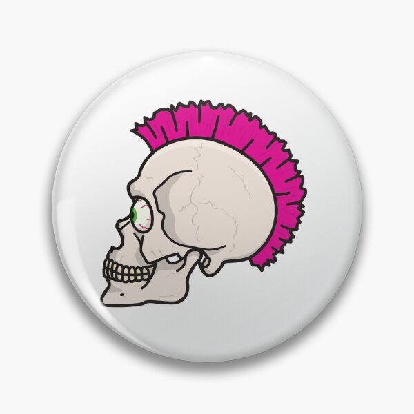 Artikelvorschau, Punkschädel Hot Pink Mohawk entworfen und verkauft von NoImNotBecka.
