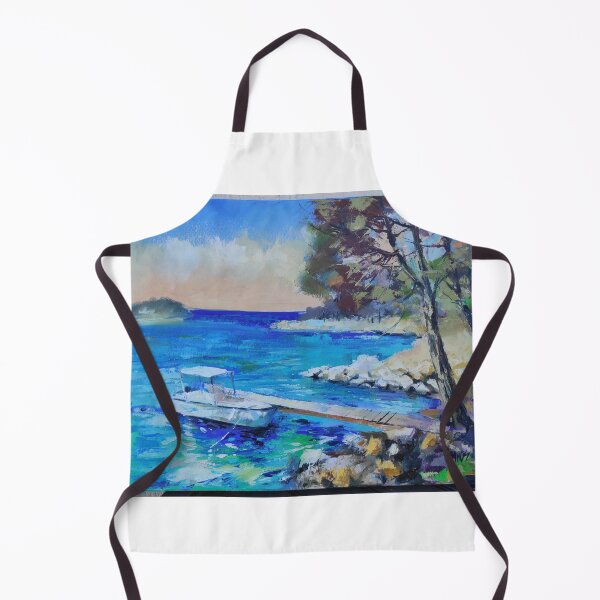 Item preview, Sea impression with boat designed and sold by SiposLorandArt.