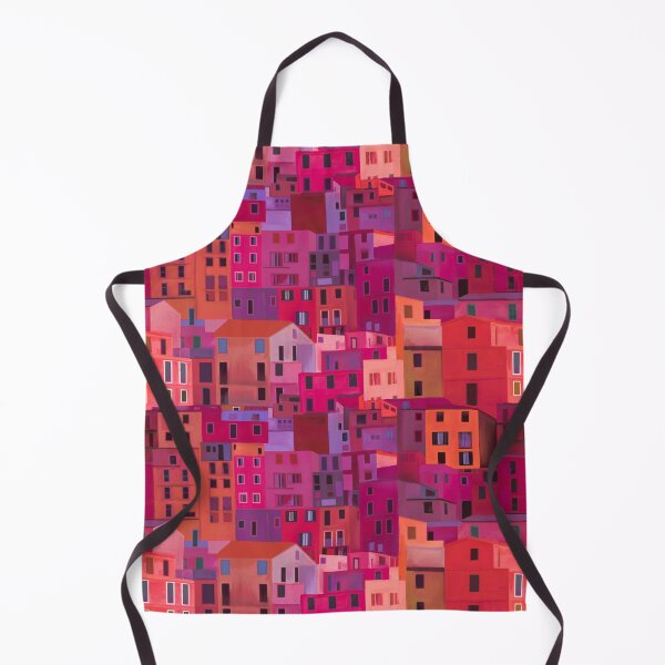 Item preview, Italian town Amalfi Coast red hues designed and sold by QuirkyCraftz.