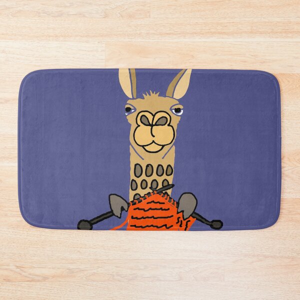 Item preview, Funny Llama Knitting Cartoon designed and sold by Nature's Fancy.